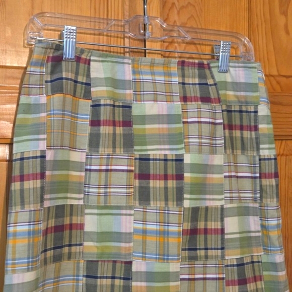Women Cape Madras Elizabeth Maine Patchwork Mini‎ Skirt Plaid Sze 6 - Picture 3 of 10
